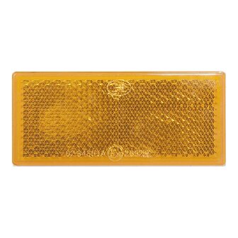 Riflettore arancione 82x36 mm autoadesivo &ndash; Confezione da 5 pezzi
