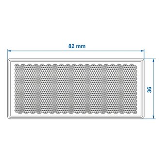 Riflettore bianco 82x36 mm autoadesivo &ndash; Confezione da 5 pezzi