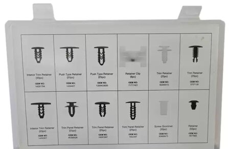 Set di Clips per Rivestimenti Fiat 308 Pezzi