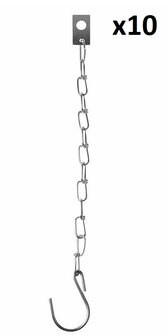 Catena di sicurezza in metallo 24 cm x10 pezzi