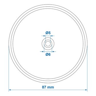 Riflettore bianco 80 mm con fissaggio a vite x10 pezzi