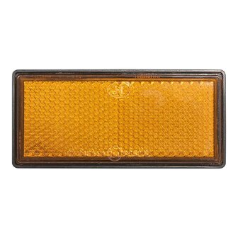 Riflettore arancione 85x39 mm autoadesivo con piastra di base x10 pezzi