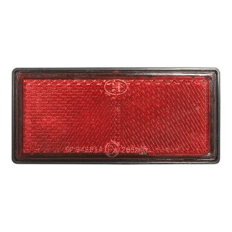 Riflettore rosso 85x39 mm autoadesivo con piastra di base x10 pezzi