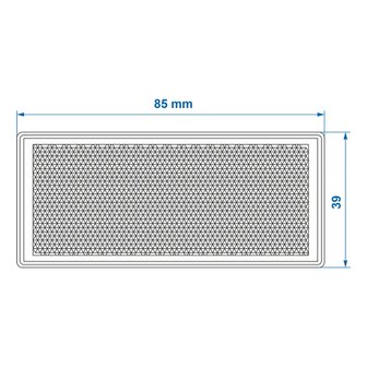 Riflettore bianco 85x39 mm autoadesivo con piastra di base x10 pezzi