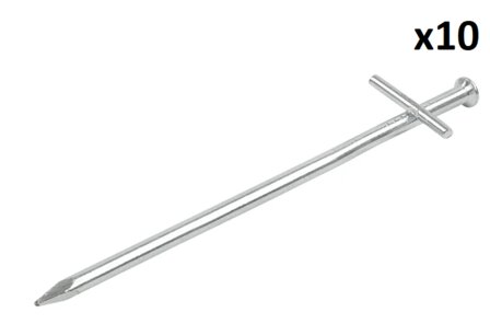 Picchetto in metallo 17 cm con perno trasversale saldato x10 pezzi