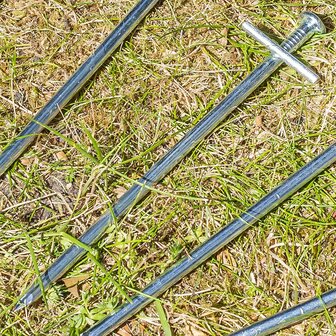 Picchetto in metallo 17 cm con perno trasversale saldato x10 pezzi