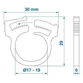 Fascetta a scatto 17&ndash;19 mm x10 pezzi