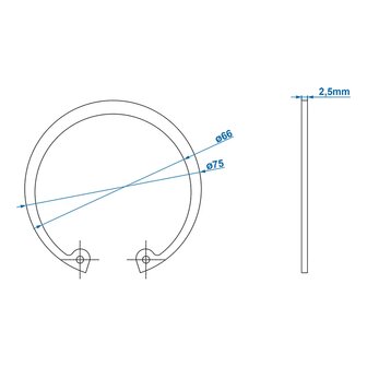 Anello Seeger diametro 72 mm x10 pezzi