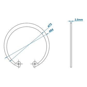 Anello Seeger diametro 80 mm x10 pezzi