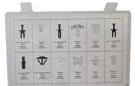 Assortimento clip rivestimento Mercedes-Benz &ndash; 270 pezzi