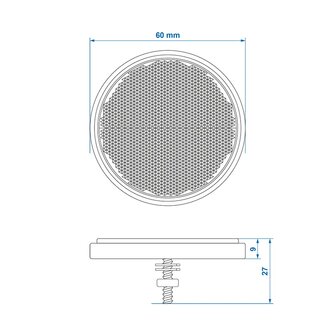Catarifrangente arancione 60 mm con bullone 5 x10 pezzi