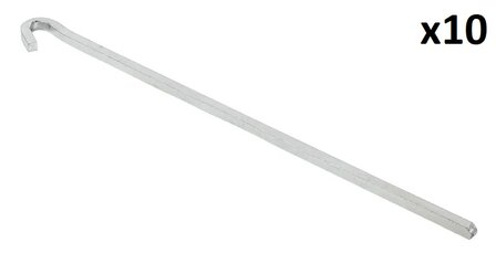 Picchetto da roccia 30 cm in metallo quadrato x10 pezzi
