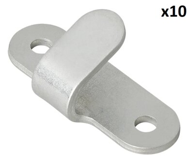 Gancio in metallo 65x27 mm curvo x10 pezzi