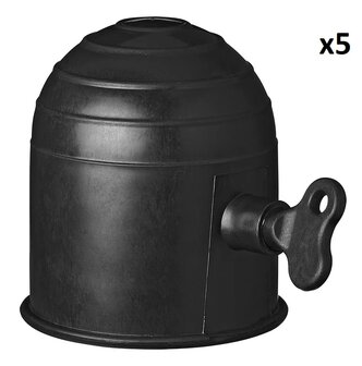 Copertura per gancio traino nera con serratura x5 pezzi