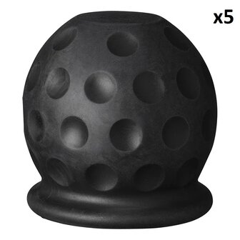 Tappo per gancio traino a forma di pallina da golf nero x5 pezzi