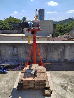 Gru edile 500kg 25m elettrica 230V Rotazione a 360&deg;
