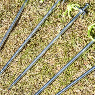 Picchetto da terra 30 cm in acciaio zincato con gancio a L Heavy Duty x10 pezzi