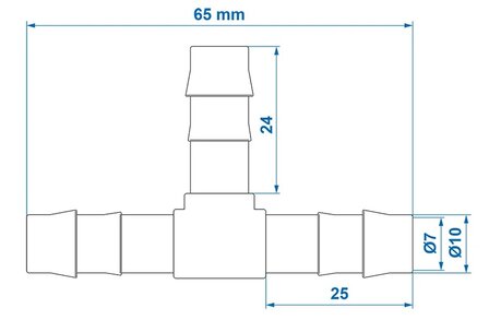 Raccordo a T per tubo 10 mm x10 pezzi