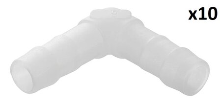 Raccordo a gomito per tubo 8 mm x10 pezzi
