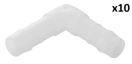 Raccordo ad angolo per tubo 10 mm x10 pezzi