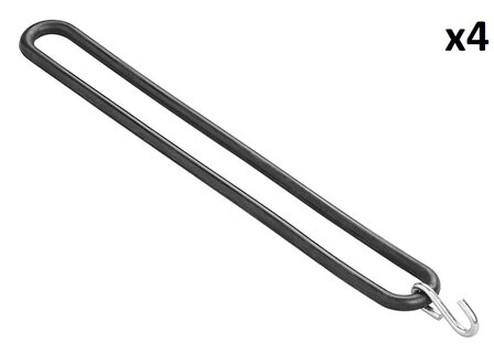 Cinghia elastica 300 mm con gancio a S x4 pezzi