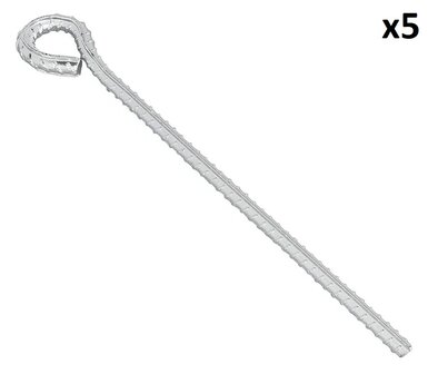Picchetto da tempesta 30 cm in acciaio zincato con occhiello x5 pezzi