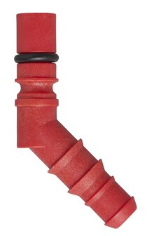Raccordo per tubo con O-ring per tubi da 10/12 mm rosso x5 pezzi