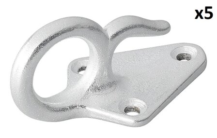 Gancio in metallo con occhiello 70 x 40 mm x5 pezzi