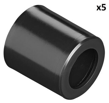 Raccordo riduttore per tubo di scarico da &Oslash;28 mm a &Oslash;17 mm PE nero x5 pezzi