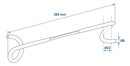 Gancio appendibile bifacciale per paletto da tenda 26,5 cm
