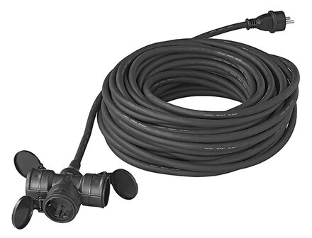 Multipresa Schuko 3 vie 25 m 3x 2,5 mm&sup2;
