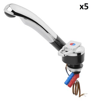 Miscelatore ceramico Deluxe diametro 27 mm cromo/nero x5 stuks