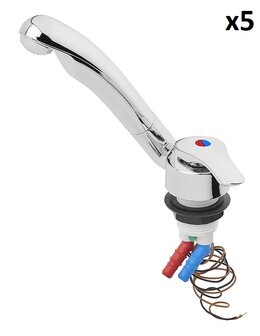 Miscelatore ceramico Samba diametro 33 mm cromato x5 pezzi