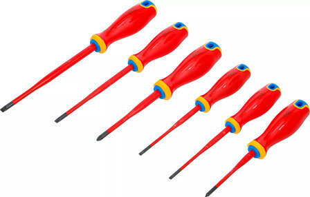 Serie di cacciaviti VDE punta extra sottile 6 pz