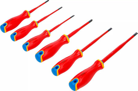 Serie di cacciaviti VDE punta extra sottile 6 pz