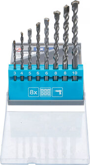 Serie di punte da muro 3 - 10 mm 8 pz