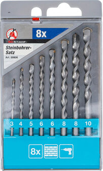 Serie di punte da muro 3 - 10 mm 8 pz