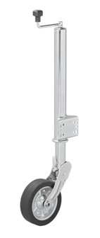 Ruotino di manovra 570/60 mm con cerchio in metallo grande e gomma 220 x 65 mm, pieghevole 300 kg