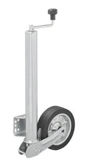 Ruotino di manovra 570/60 mm con cerchio in metallo grande e gomma 220 x 65 mm, pieghevole 300 kg