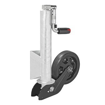 Ruota jockey 73 mm cerchio in metallo con pneumatico in gomma 260 x 65 mm pieghevole