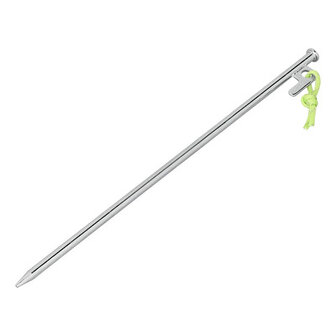 Picchetto da roccia 40 cm in acciaio zincato con gancio a P Heavy Duty &ndash; set di 6 pezzi