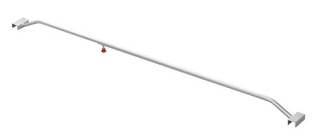 Supporto per telone in alluminio  estensibile  132-204 cm  per telone per rimorchio
