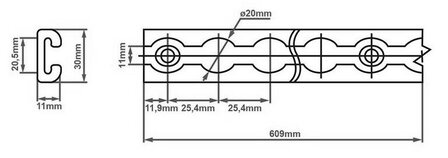 Raccordo a perno doppio con bullone 3/8