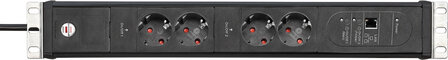 Multipresa 2 prese nera 3 m H05VV-F 3G1,5 formato 19