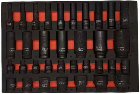 Carrello portautensili da 344 pezzi con piano in legno