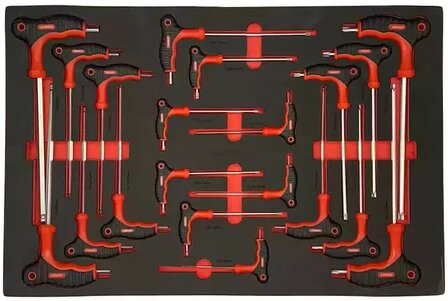 Carrello portautensili da 344 pezzi con piano in legno