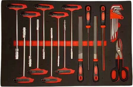 Carrello portautensili da 344 pezzi con piano in legno