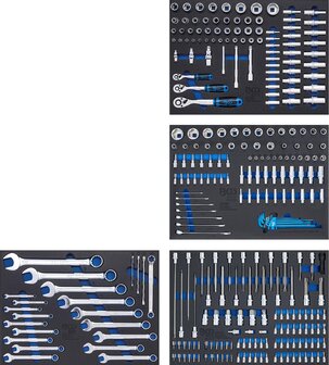 Carrello portautensili 8 cassetti con 296 utensili