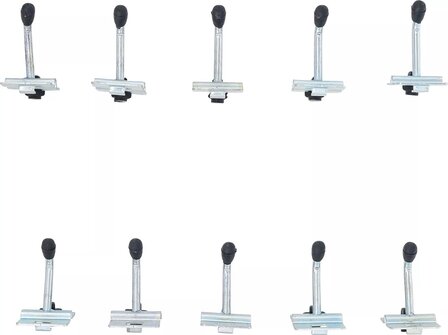 Serie di ganci singoli 40 mm per sistema a parete 10 pz