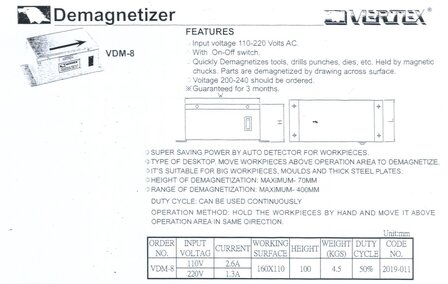 Smagnetizzatore 1,3A